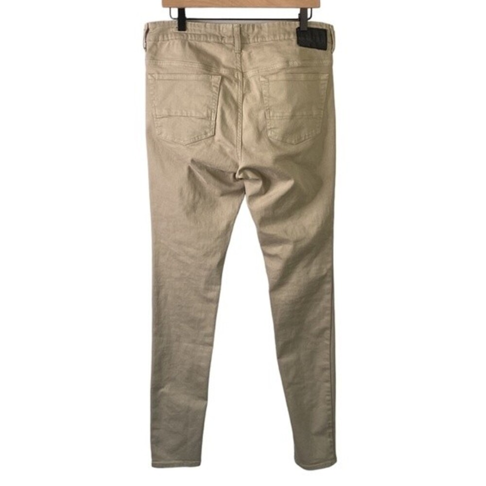 PacSun Khaki Stacked Skinny Jean Active 4-Way Stretch 5 Pocket Design Button Zip - Picture 6 of 16